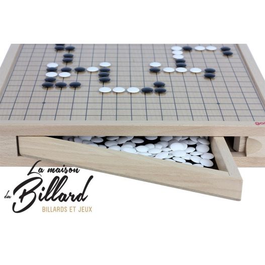 Jeu de go en bois avec rangements intégrés au plateau !