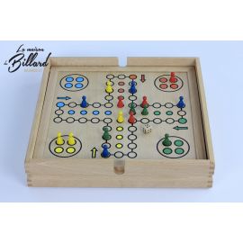 coffret jeux en bois plateau petit chevaux