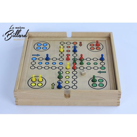 coffret jeux en bois plateau petit chevaux