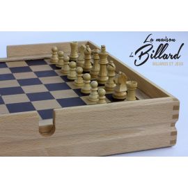 Coffret multi jeux en bois finition Luxe (20 jeux)