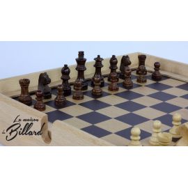 Coffret multi jeux en bois finition Luxe (20 jeux)