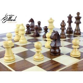 pièces jeu échecs en buis et palissandre