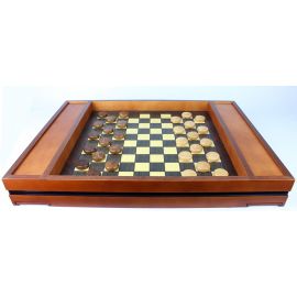 Jeu traditionnel en bois echec et dame