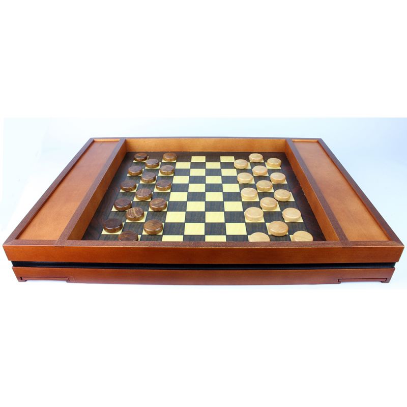 Jeu traditionnel en bois echec et dame