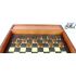 Coffret en bois jeux d'echec et jeu de dames avec plumiers. Spécialiste des jouets en bois traditionnels