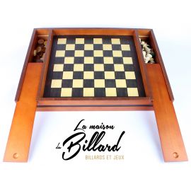 coffret jeu en bois échec et dames