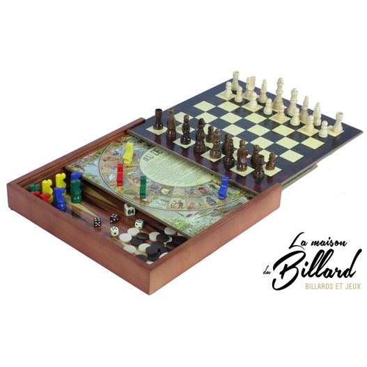 Coffret 5 jeux en bois Vintage - Style 1930