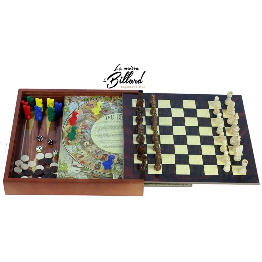 Coffret 5 jeux en bois Vintage - Style 1930