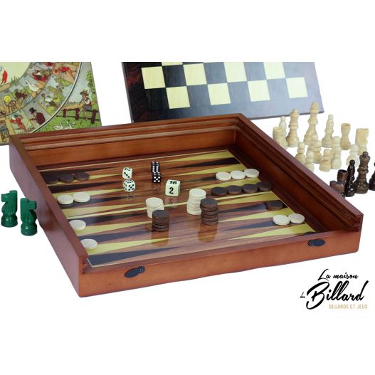 Coffret 5 jeux en bois Vintage - Style 1930