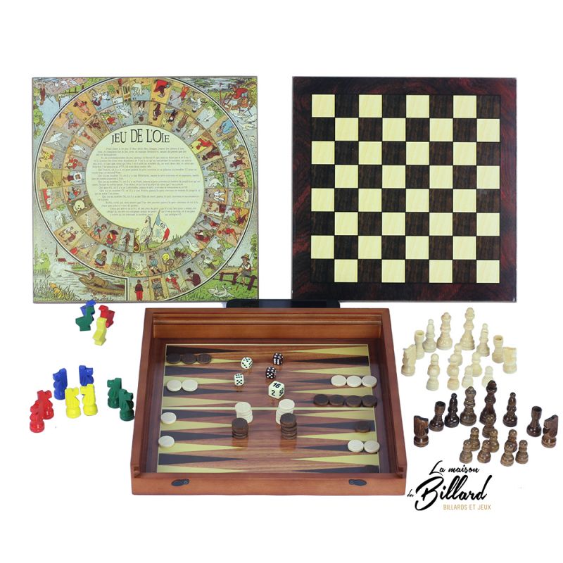 Coffret 5 jeux en bois Vintage - Style 1930