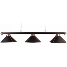 Luminaire en cuir noir billard