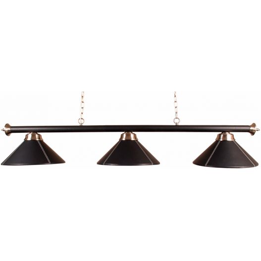 Luminaire en cuir noir billard