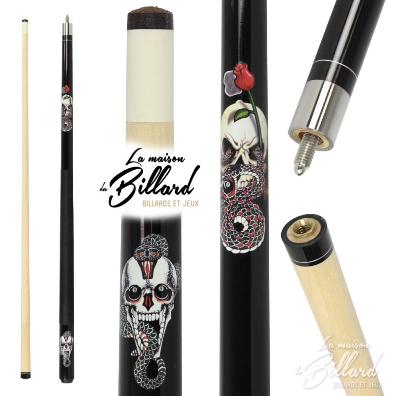 Queue billard Gothique tête de mort