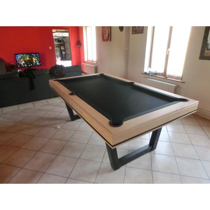 Table de billard Harmony V - Inox et chêne Massif