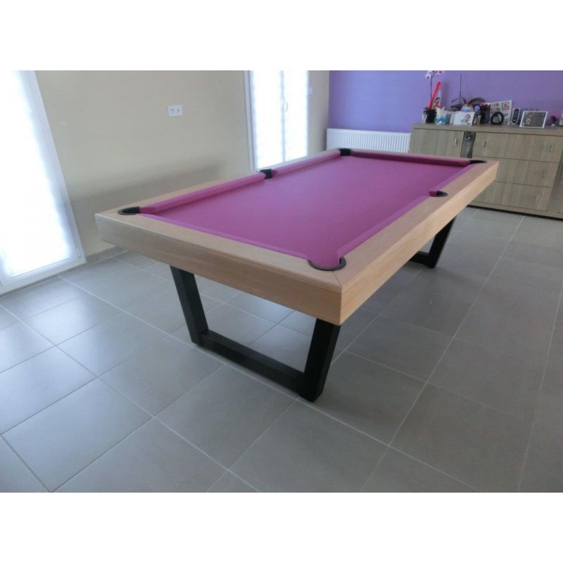 Table de billard Harmony V - Inox et chêne Massif