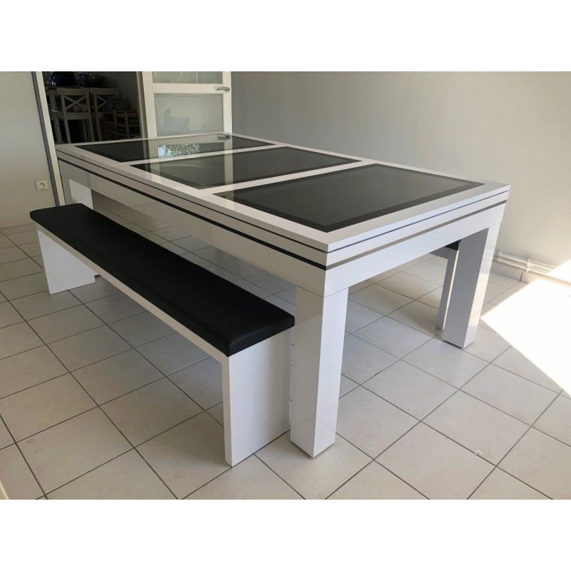 billard Novea, convertible en table, Blanc brillant + 20 autres coloris