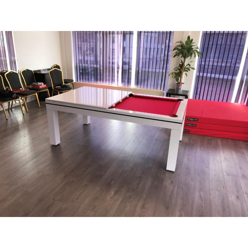 billard Novea, convertible en table, Blanc brillant + 20 autres coloris