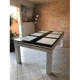 billard Novea, convertible en table, Blanc brillant + 20 autres coloris