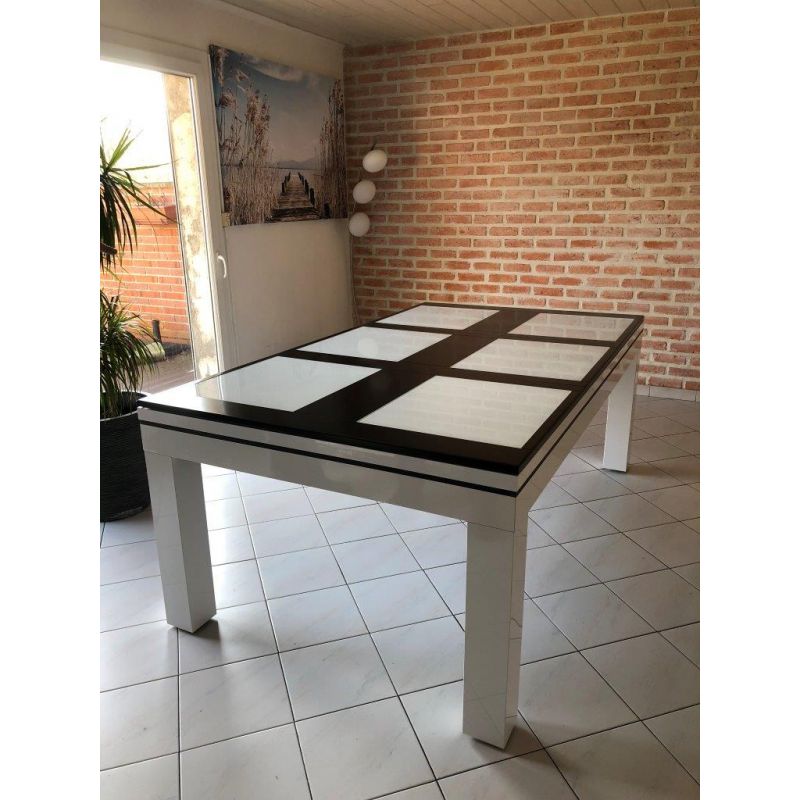 billard Novea, convertible en table, Blanc brillant + 20 autres coloris