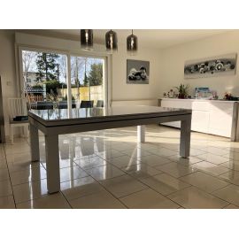 billard Novea, convertible en table, Blanc brillant + 20 autres coloris