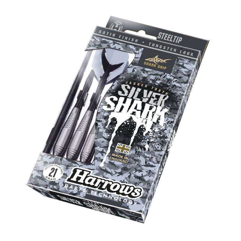 Fléchettes harrows acier Silver Shark 22 GR