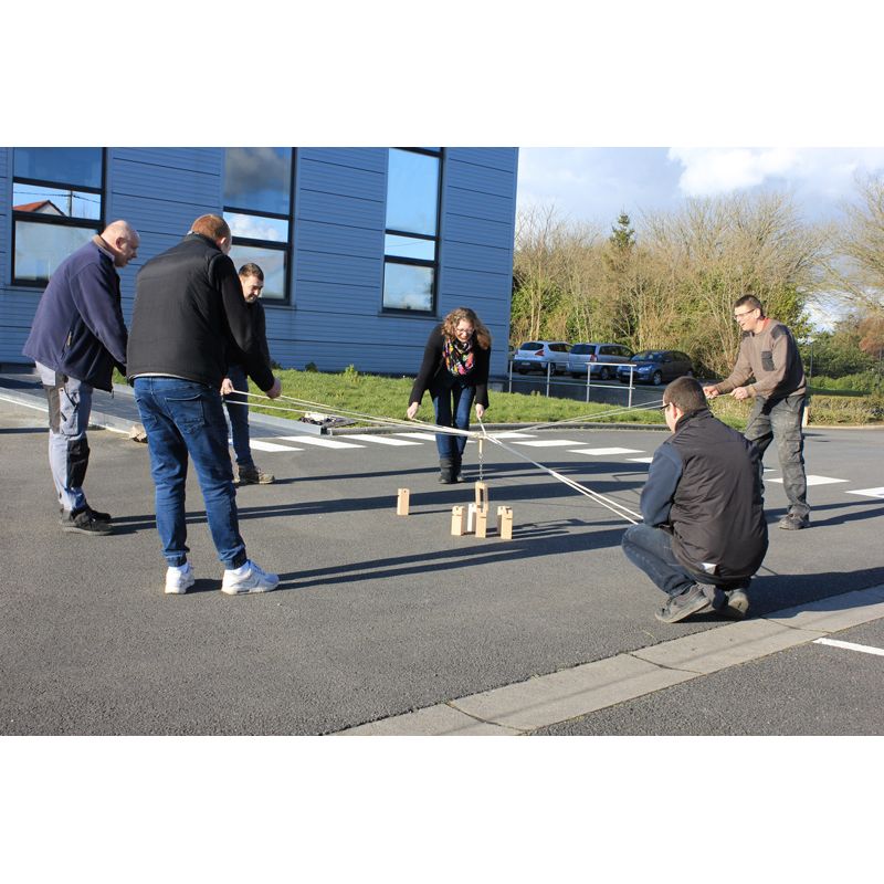 Jeu de tour en coopération coordination formation éoole pour groupe