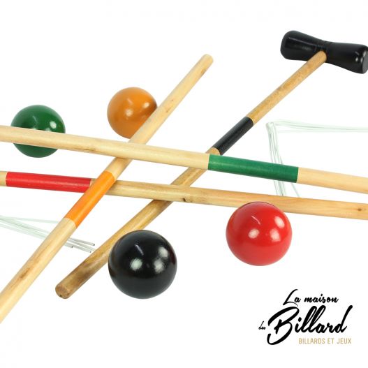 jeu de croquet 4 joueurs en bois