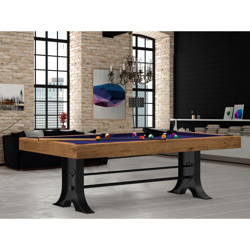 Table Salle à Manger Convertible 3 En 1 - Billard, Tennis De Table, 6 à 8 Places - 213 X 112 X 81.5 Cm