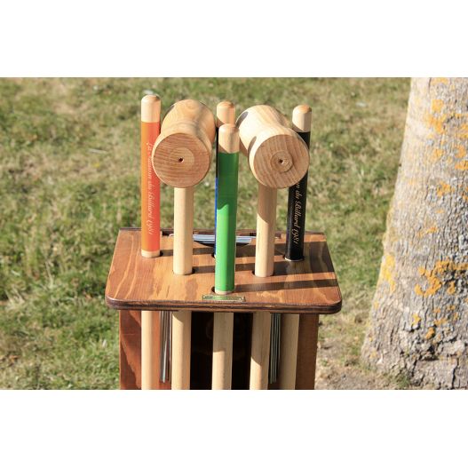 Jeu croquet chariot luxe