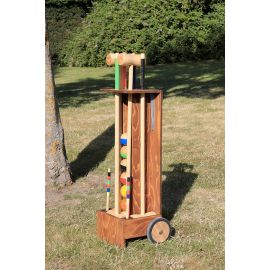 Jeu croquet luxe avec chariot