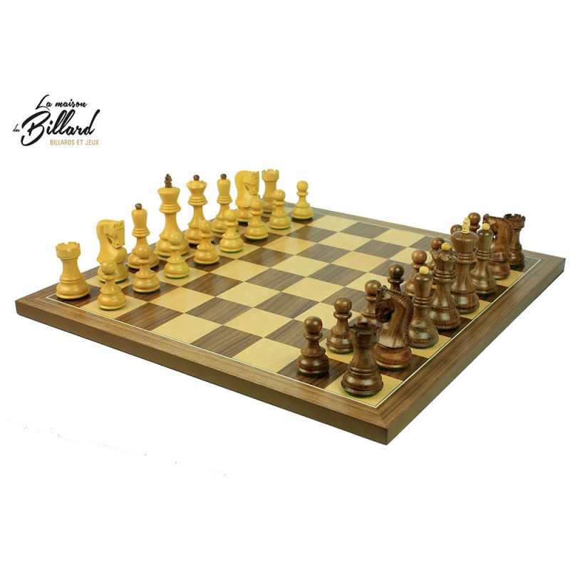 Le beau jeu d’échecs / finition Acacia et buis (personnalisable)