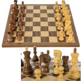 Le beau jeu d’échecs / finition Acacia et buis (personnalisable)