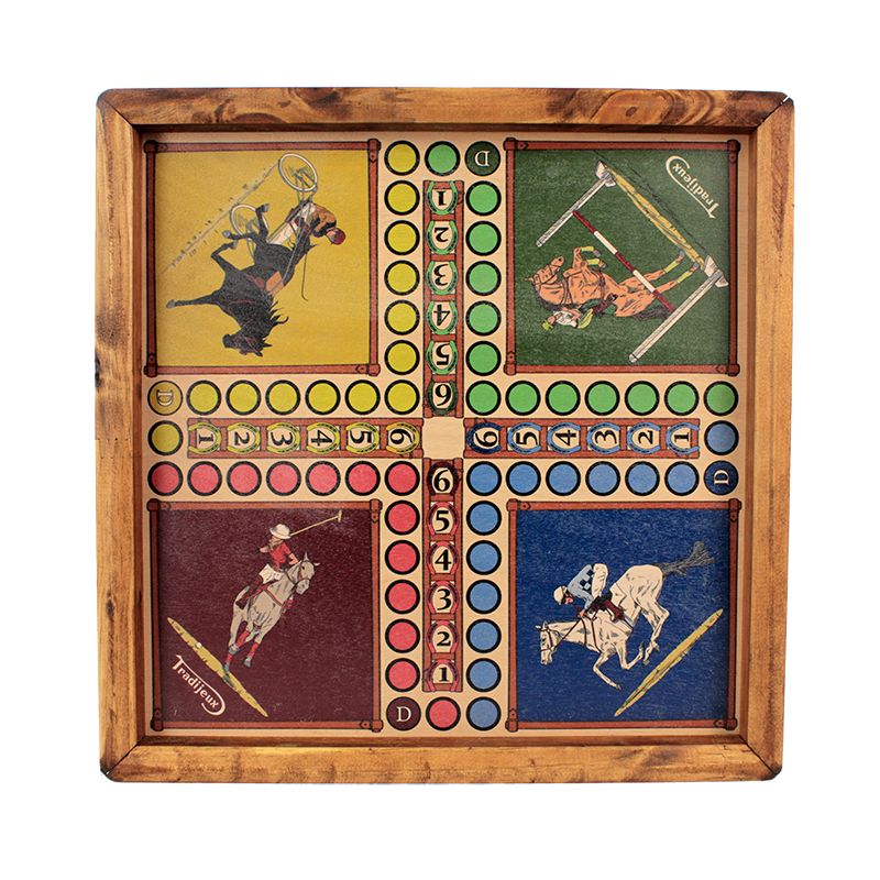 Tapis de jeu petit chevaux - Jeux de société traditionnel