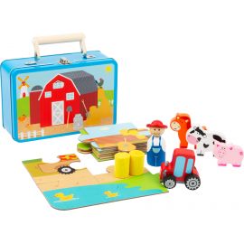 Valise ferme et puzzle