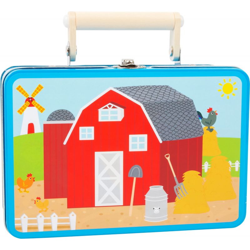 Valise ferme et puzzle