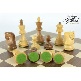 Le jeu d’échecs luxe. Noyer/Erable 35 x 35 (personnalisable)