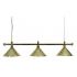 Luminaire 3 globes métal laiton barre laiton