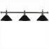 Luminaire 3 globes métal noir barre chrome