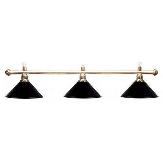 Luminaire 3 globes métal noir barre laiton