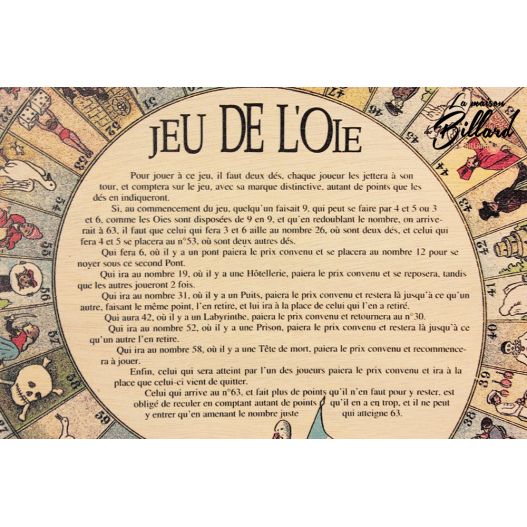 règle du jeu de l'oie