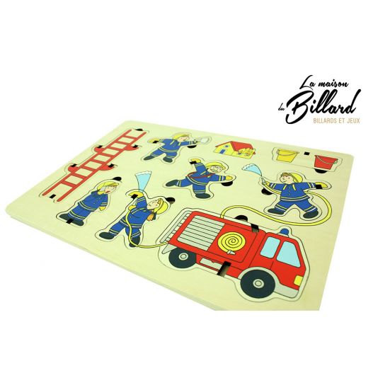 Hemore Jouet éducatif Cadeau pour Enfant Puzzle en Bois de 80 pièces Jouet éducatif Jouet de Pompier Heureux Puzzle 1 Jeu 