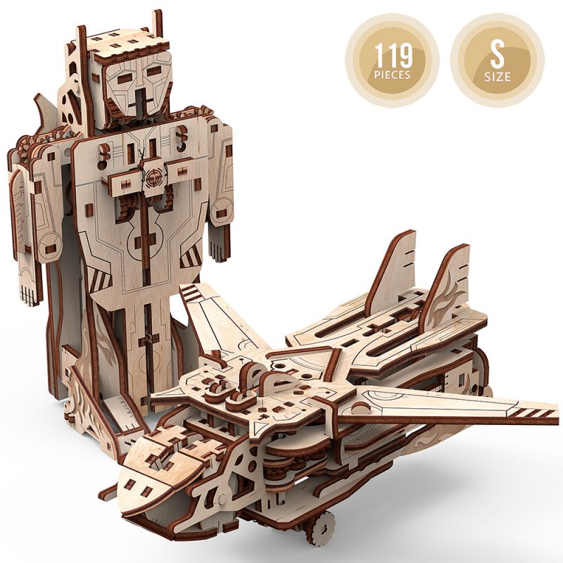 Puzzle en bois Robot-Avion : une sorte de nouveau Lego pour adultes