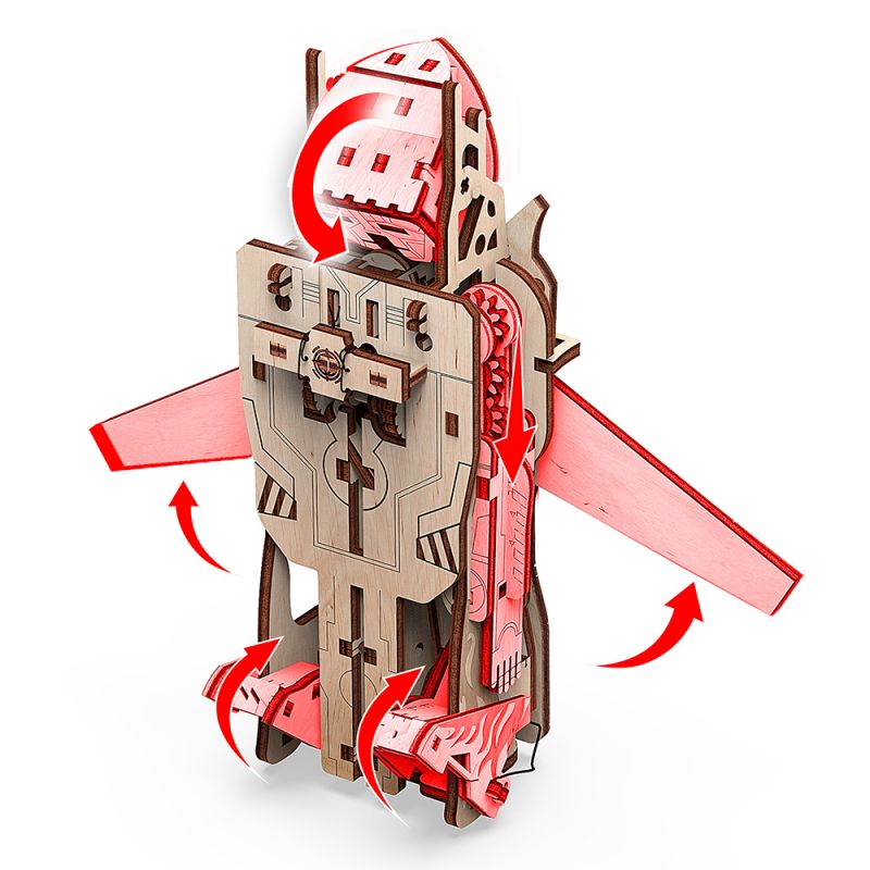 Puzzle en bois Robot-Avion : une sorte de nouveau Lego pour adultes
