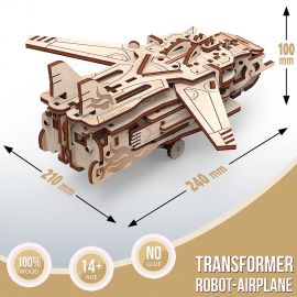 Puzzle en bois Robot-Avion : une sorte de nouveau Lego pour adultes