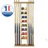 Porte-queues 6 queues en chêne + rangement jeu de billes