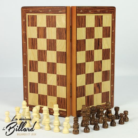 Traditionnel en bois Pliable Jeu d'échecs magnétique voyage Jeu de Société Cadeau famille 4" X 6" 