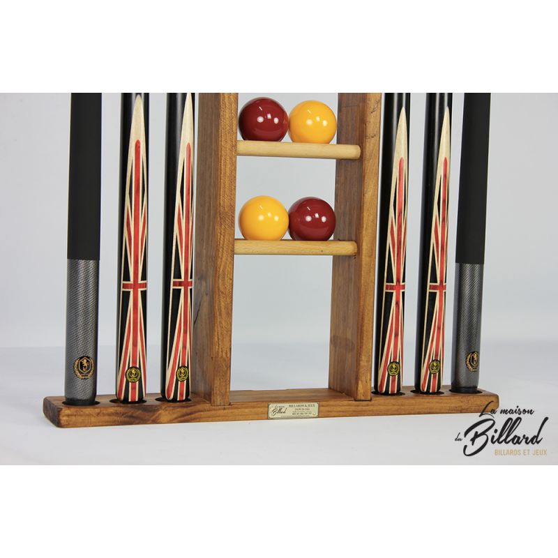 Porte Queues Billard Horloge Et Compteur Noir en Bois - 97cm x 73cm Pas  Cher ! Accessoires Billard - Porte-queues billard