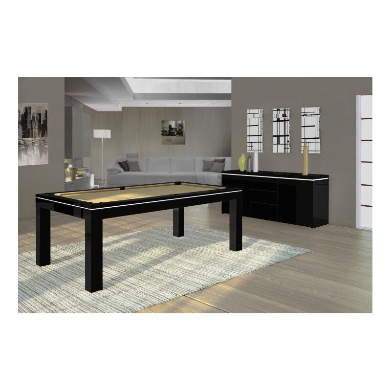 billard Novea, convertible en table, Blanc brillant + 20 autres coloris