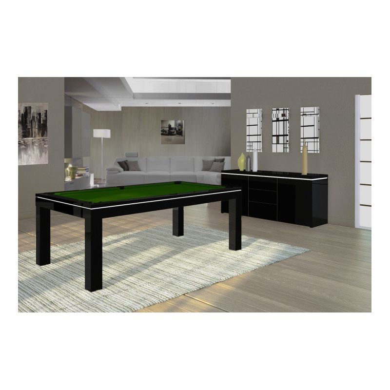 billard Novea, convertible en table, Blanc brillant + 20 autres coloris