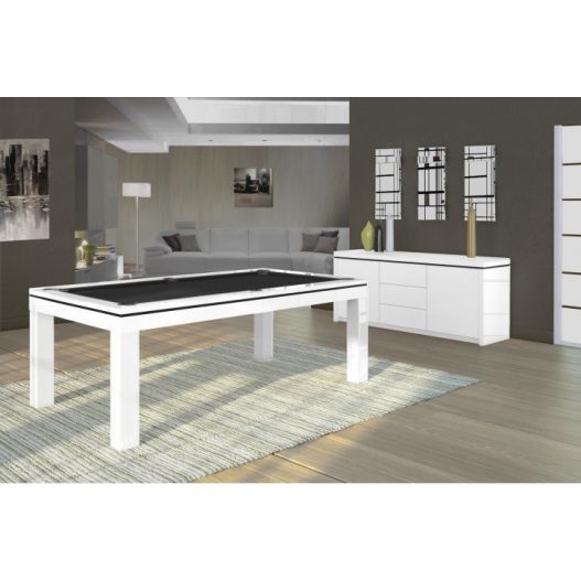 billard Novea, convertible en table, Blanc brillant + 20 autres coloris